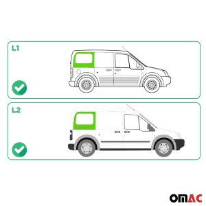 Ford Transit Connect Rear Side Fixed Glass - Omac - Galaxy (Sliding Door) - '10-'13 Ford Transit Connect Rear Side Fixed Glass - Omac - Galaxy (Sliding Door) - '10-'13